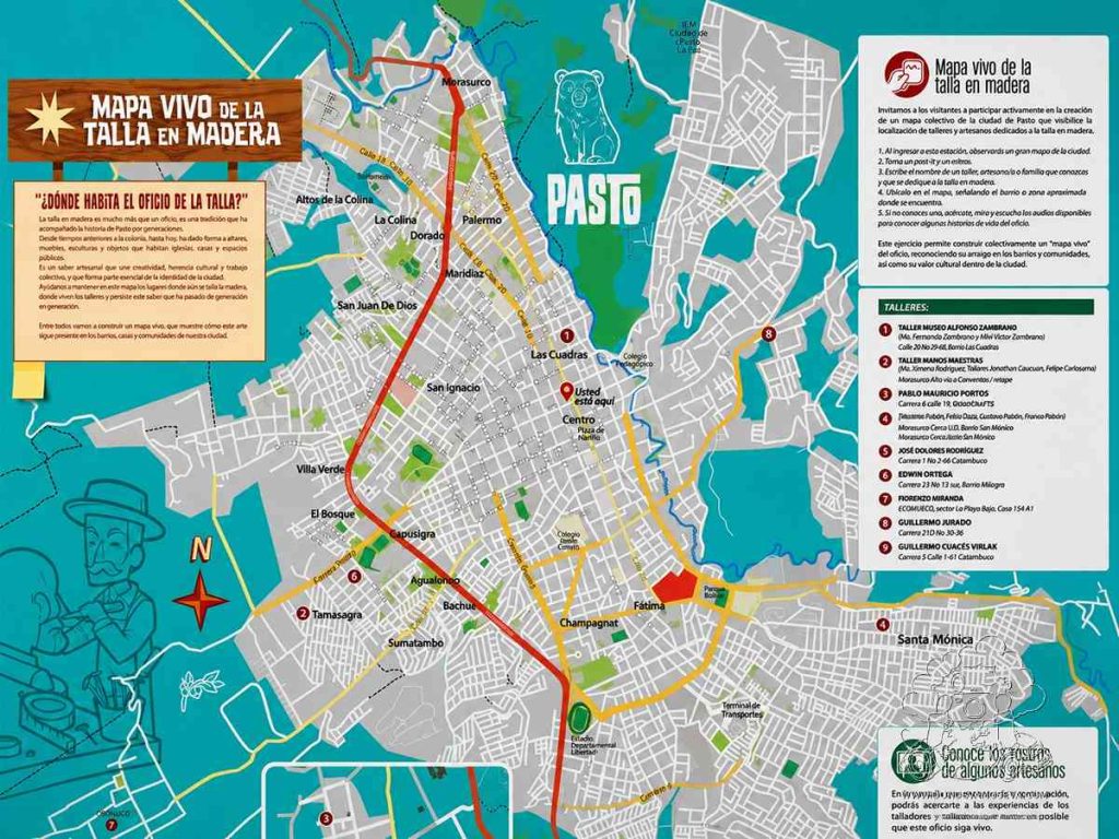 Muchos talleres familiares mantienen vivos los oficios tradicionales de la ciudad recogidos en mapas como el de Talla de Madera