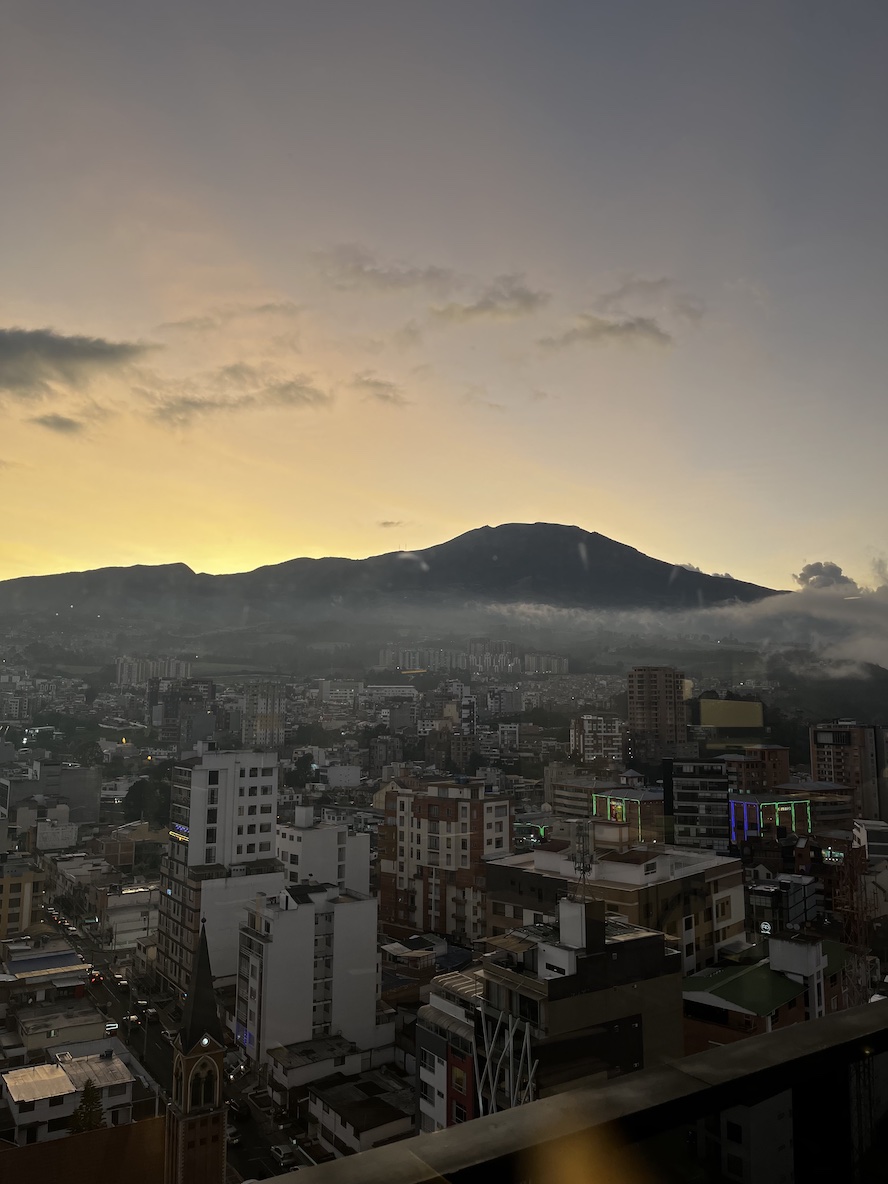 Atardecer sobre la ciudad de Pasto, Nariño